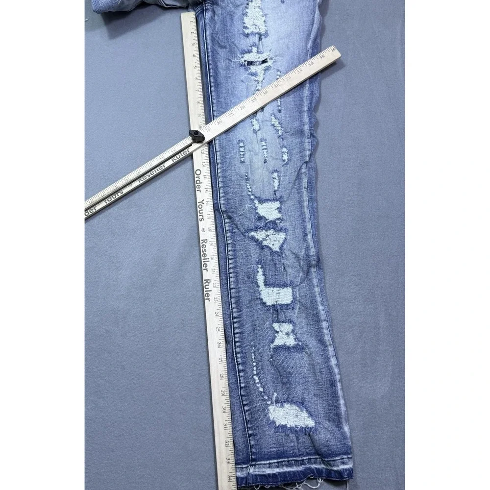 Rockstar Original Jeans Mens 36x34 RSM 205 Flare Distressed Stretch Stacked USA